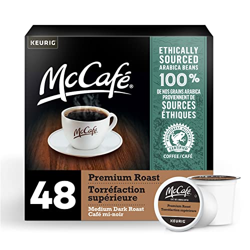 McCafé Premium Medium Dark Roast K-Cup Coffee Pods, 48 Count, Ethically Sourced, For Keurig Coffee Makers - K-cups - Premium Roast - 1 Count (Pack of 48)