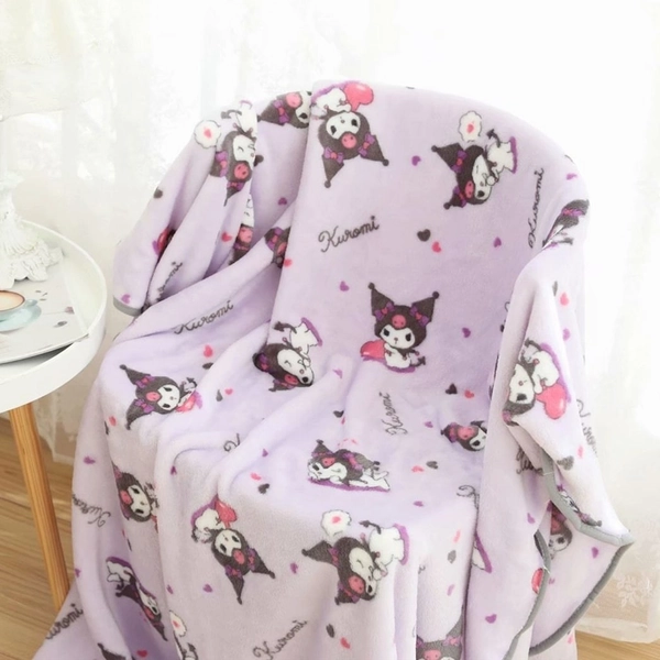 Kuromi Fuzzy Blanket Set