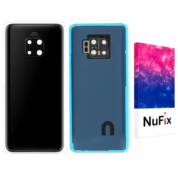 NuFix Replacement for Huawei Mate 20 Pro Back door cover Replacement Back battery door panel housing Original color and Shape with Camera lens and Adhesive sticker for Mate 20 Pro LYA-L0C L0C L09 AL10 L29 AL00 TL00
