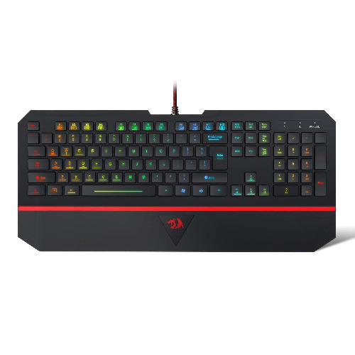 Redragon K502 RGB Gaming Keyboard RGB LED Backlit Illuminated 104 Key Silent Keyboard with Wrist Rest for Windows PC Games (RGB Backlit) - 