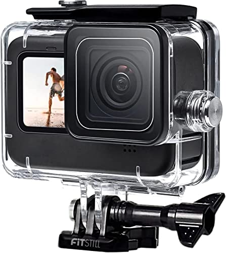 FitStill 60M/196FT Waterproof Case for Go Pro Hero12 Black/Hero11 Black/Hero10 Black/Hero9 Black,Protective Underwater Diving Housing Shell with Accessories for Hero12/11/10/9 Black Action Camera - Hero 12/11/10/9 Black