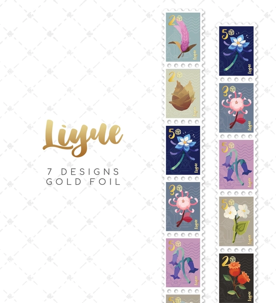 Flora of Liyue (Stamp) Japanese Foil Washi Tape 2.5cm x 5m