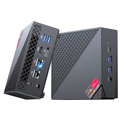 KAMRUI Mini PC AM06PRO, AMD Ryzen 5 5500U(6C/12T, up to 4.0 GHz), Mini Tower PC 16GB DDR4 512GB M.2 2280 NVME SSD Mini Desktop Computer, Support 2.5 Inch HDD Dual Ethernet HDMI/Type-C/Wifi5 - AMD Ryzen 5 5500U-16GB RAM 512GB SSD