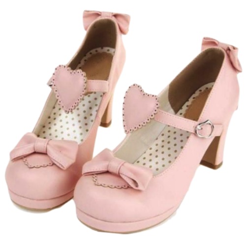 Sweet Heart Heels - Pink / 8