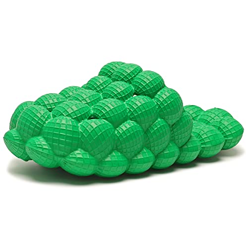 YONMOTTO Massage Bubble Slides for Women Men, Funny Cloud Slippers, Non-Slip Spa Sandals, Soft and Lightweight Comfortable for Shower Bedroom Home - 9.5-10.5 Women/8-9 Men - Green