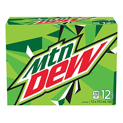 Mountain Dew - Soft Drink, 12 Count, 4260ml - 355mL (Pack of 12) - Mtn Dew