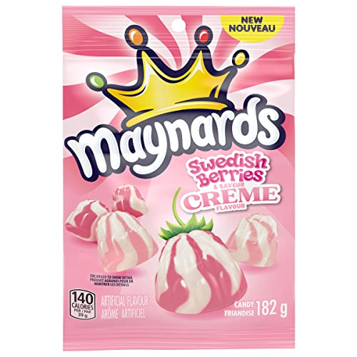 Maynards, Swedish Berries & Crème Candy, Gummy Candy, Bonbon, 182g - Swedish Berries & Crème
