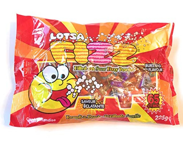 Lotsa Fizz, Filled with Sour Fizzy Powder, 65 Count