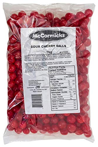 McCormicks - Sour Cherry Balls - Bulk Candy, 1 Kilogram - Sour Cherry Balls