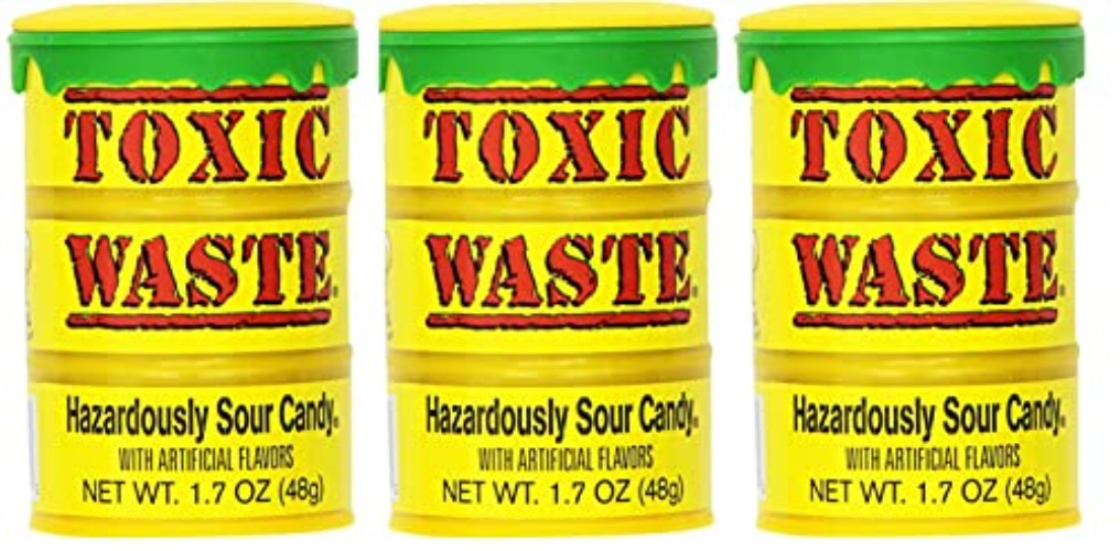 Toxic Waste 1.7-Ounce Drums Yellow 3 Units