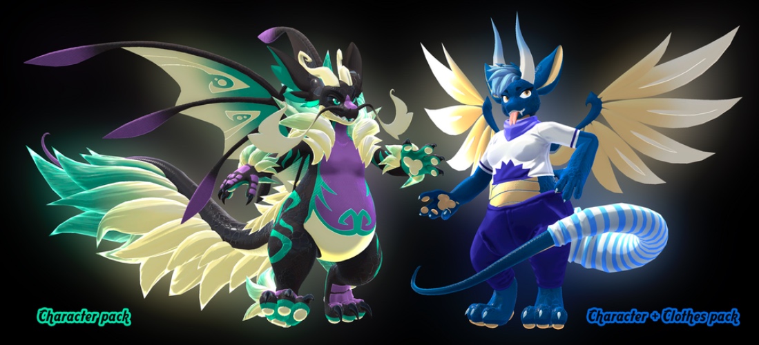 Estellios Dragon VRChat Avatar (+Gogo Loco) PC