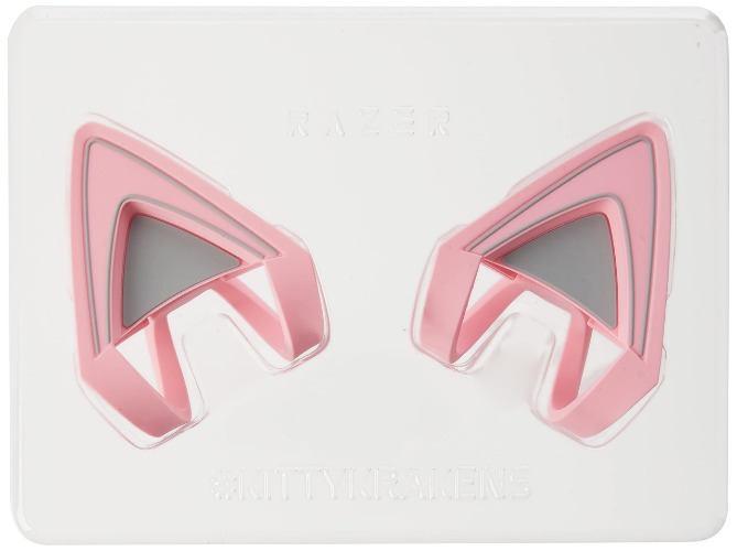 Razer Kitty Ears per Cuffie Kraken, Compatibile con Kraken 2019, Kraken TE, Kraken X Cuffie in Quarzo Rosa per un Design Individuale,Kitty Ears (Rosa)