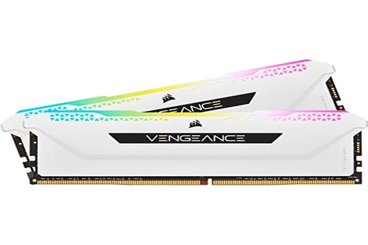 MEMORIA CORSAIR DDR4 16GB 2X8GB PC3600 VENGEANCE RGB PRO SL BLANCA CMH16GX4M2D3600C18W