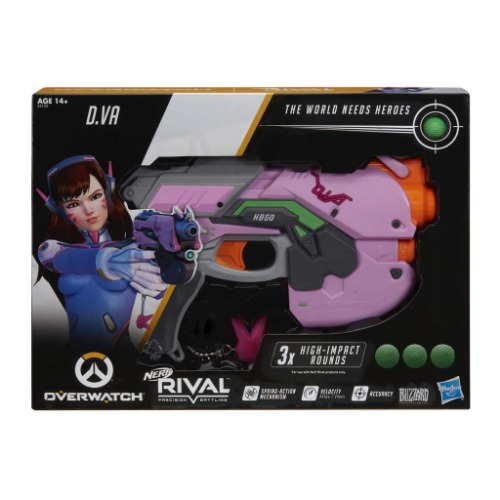 Hasbro Nerf Rival Overwatch D.Va e 3 ricariche (Versione Spagnola), Multicolore, E3122SO0