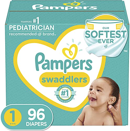 Pampers Swaddlers Newborn Diaper Size 1 96 Count - Size 1 - 96
