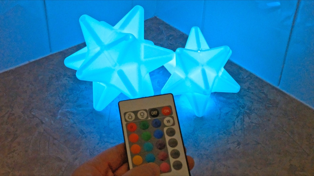 Color-Changing Star Fragment LED Light, Remote Control Option, Animal Crossing Battery Powered Prop, ACNH 3D Printed Ornament, Nintendo Gift