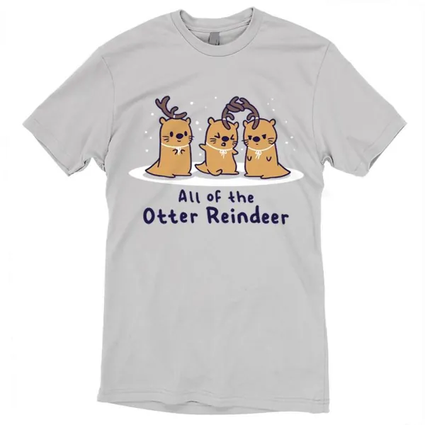 All Of The Otter Reindeer - T-Shirt Mens M