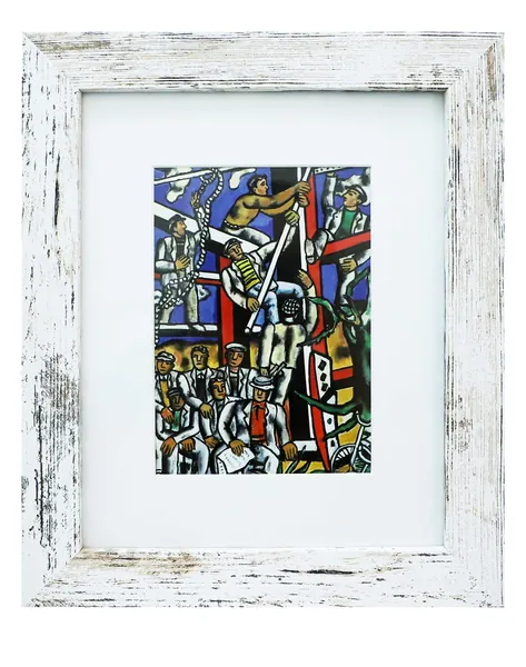 Photo Picture Frame 8x10 , White -Wood Grain Style