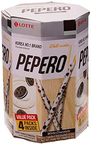 Lotte Pepero White Cookie Stick Biscuit with White Chocolate 128g