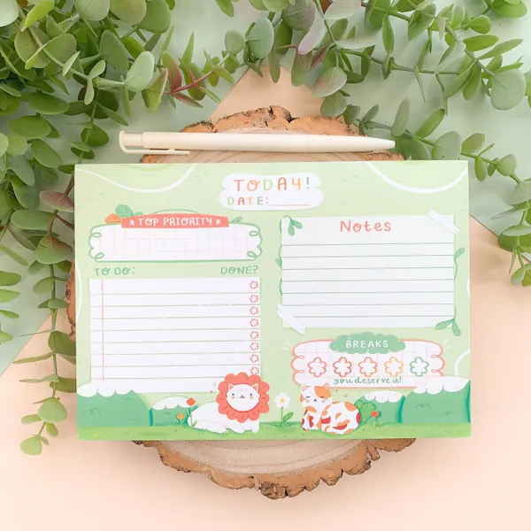 Flower Cats A5 Daily Planner Notepad