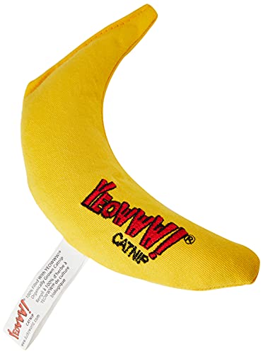 Yeowww Cat Toy Bananas Singles Catnip Toy - 1 Pack - yellow