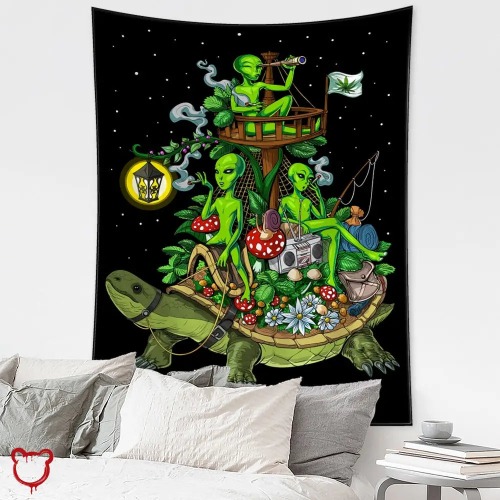 Alien Psychedelic Tapestry - 150x150cm / gt1087-6