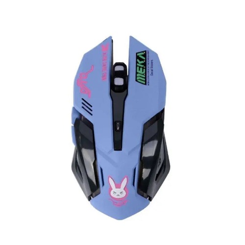D.Va Pink Blue Ergonomic Gaming Computer Mouse Org InStock for Gamers - Darker Blue DVA