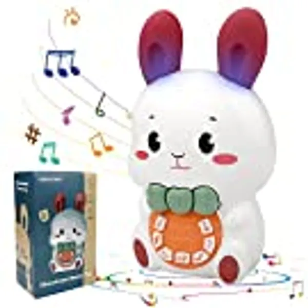 Tinabless Baby Toys 3-6 Months Infant Musical Toys for Babies 3-6-12 Months, Baby Bunny Early Educational Light Up Toy, Baby Learning Toy 12-18 Months Newborn Toy Baby Boys and Girls Gifts