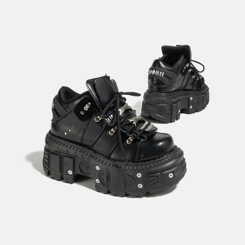 Gothic Platform Shoes | Black / 39