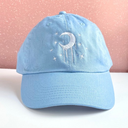 CRESCENT MOON DAD HAT | SKYBLUE / REGULAR WHITE THREAD