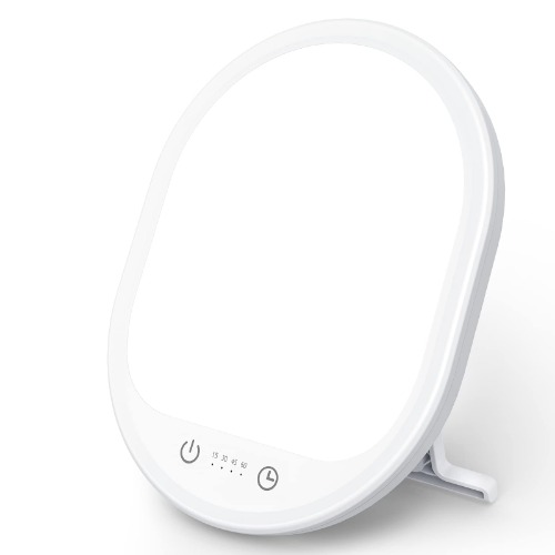 SAD Lamp, SAD Light Therapy Lamp, 10000 Lux Portable Daylight Lamp Sad Lamps for Depression with 3 Adjustable Brightness Levels, Touch Control, 4 Timer Settings