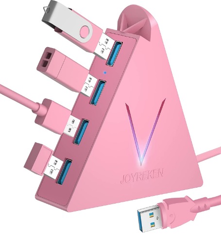FlyingVHUB 4-Port USB 3.0 Data Hub Pink