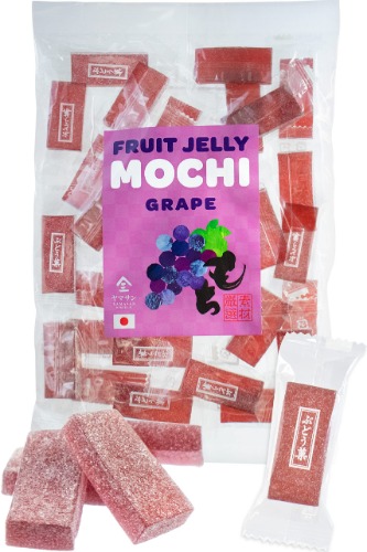 Japanese Fruit Candy, individually wrapped snacks mochi, Artisanal handworks, Juicy grape, 300g【YAMASAN】