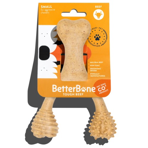 BetterBone TOUGH — Sustainable All-Natural Dental Cleaning Chew for Superchewer Dogs & Puppies by The Better Bone Natural Dog Bone - Small (dogs under 25 lbs) / Beef