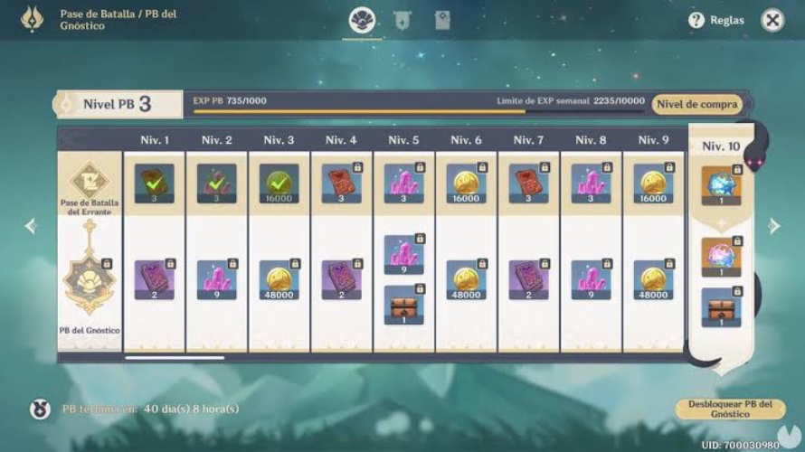 Genshin Impact Pase de Batalla