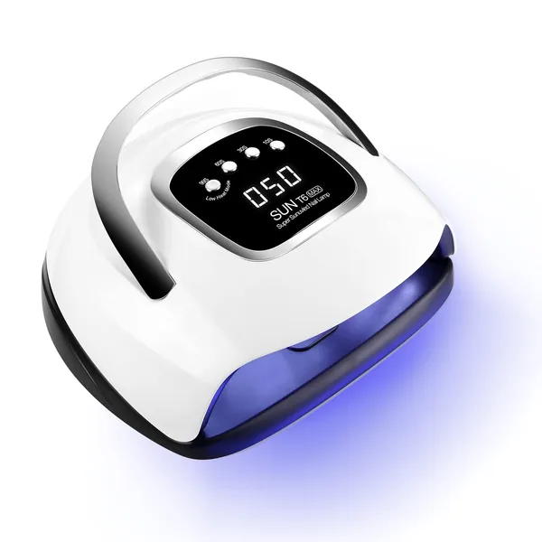 220W Lámpara LED Uñas,57 LED Aokyom Lampara Secadora de LED/UV,Gel Curado Máquina Pantalla LED,Lampara UV LED Uñas con 4 Temporizador de 10s 30s 60s 99s con 10 Accesorios para el Arte de Las Uñas