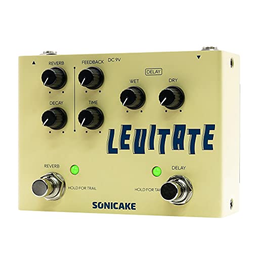 SONICAKE Delay Reverb 2 in 1 Guitar Effects Pedal Digital Levitate - Delay Reverb