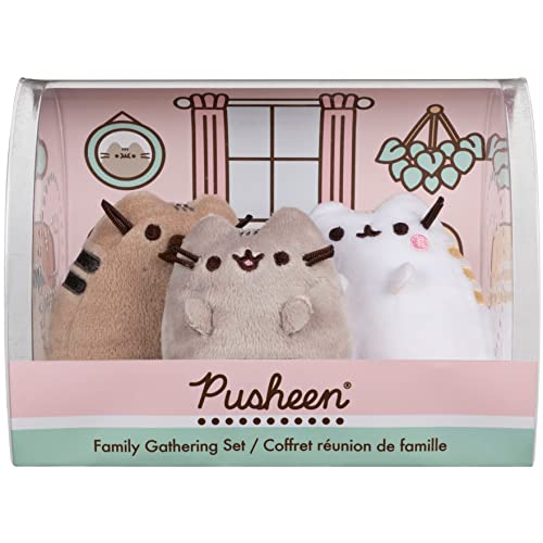 GUND Pusheen Family Gathering Collector Set of 3 Plush Stuffed Animal Cats - 3 in