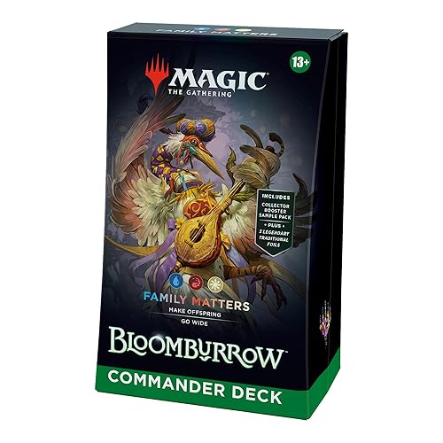 Magic: The Gathering Bloomburrow-Commander-Deck – Familiensachen (Deck mit 100 Karten, Sammler-Booster-Probepackung mit 2 Karten + Zubehör) (English Version) - Commander Deck - Family Matters