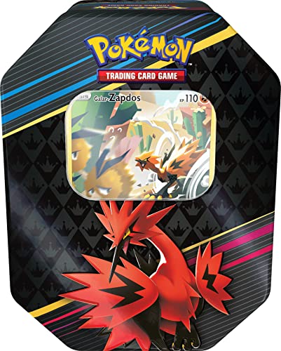 Pokémon TCG Tin Box (4 Boosterpacks) Crown Zenith: Galarian Zapdos Version