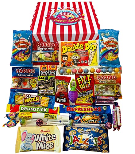 Retro Sweets Gift Box! Candy Striped Sweet Hamper 770g