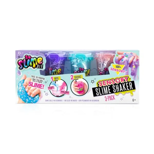 Canal Toys - So Slime DIY Sensory Schleim-Set, 3er-Pack, Schleim-Shaker mit Charms & Perlen, Fluffy & Butter Schleim-Bastelset, Knet-Spielzeug für Kinder von 6-12 Jahren