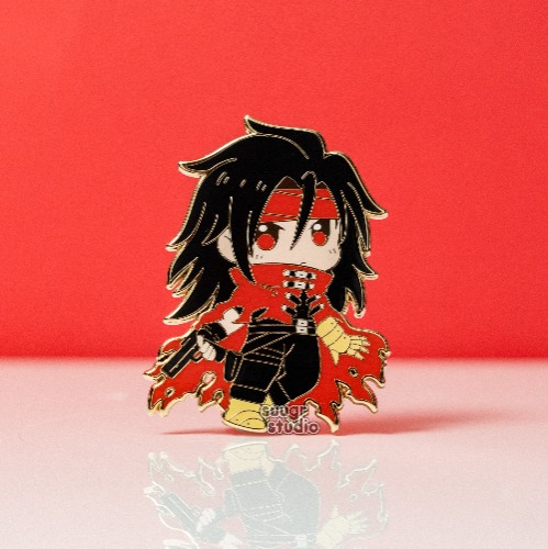 FF7 Vincent Hard Enamel Pin - [A Grade] / Locking Clasp
