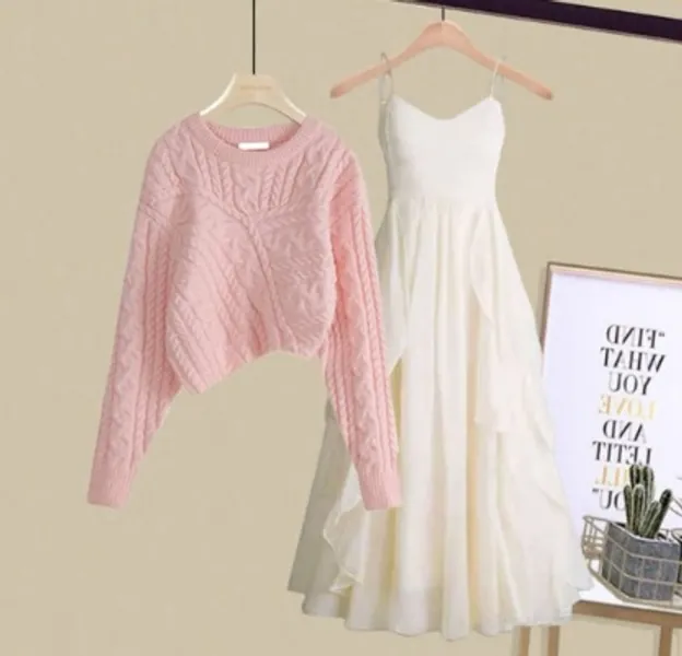 Knit Sweater & Slip Dress Set