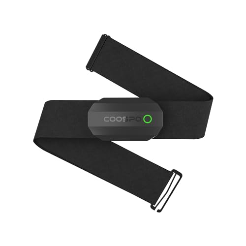 COOSPO H808S Brustgurt Pulsmesser ANT+/Bluetooth Herzfrequenzmesser Sensor, HRM Premium Pulsgurt HRM Messung IP67 wasserdicht, kompatibel mit Polar, Wahoo, Garmin, Zwift, Strava - SB-CS