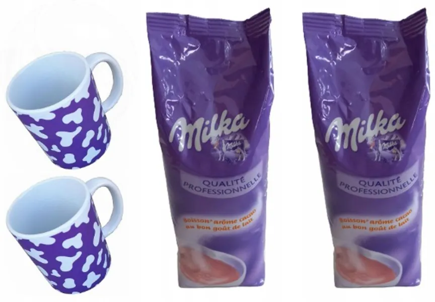 Chocolate to drink + 2 cups