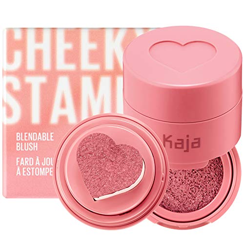 Kaja Blush - Cheeky Stamp | Gift, 7 Shades, Buildable & Blendable Shade with Heart-shaped Applicator, Rosy Finish, 01 Coy, 0.17 Oz - 01 Coy