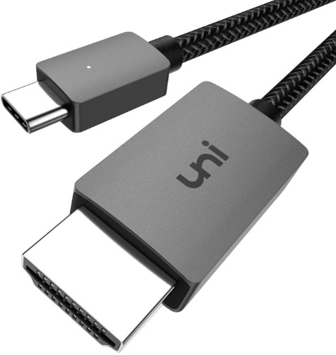 USB C to HDMI Cable, uni [4K, High-Speed] USB Type C to HDMI Cable for Home Office, [Thunderbolt 3 Compatible] for MacBook Pro/Air 2020, iPad Air 4, iPad Pro 2021, iMac, S21, XPS 17, and More-6ft - 6 ft