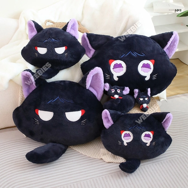 Genshin Impact Scaramouche Cat Cute Cushion Pillow Plushie & Charm, Scarameow, Anime Game, Gift for Gamer, Birthday gift