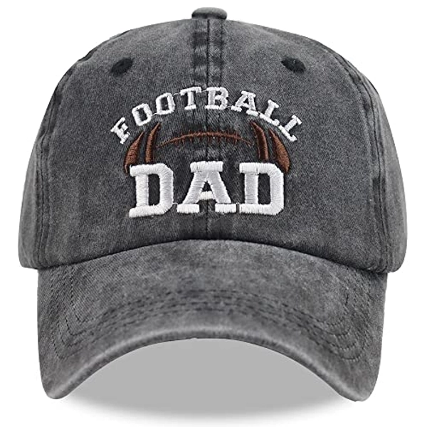 MANMESH HATT Football Dad Hat for Men, Funny Father's Day Football Team Gifts, Vintage Washed Distressed Baseball Cap - One Size - Football Dad